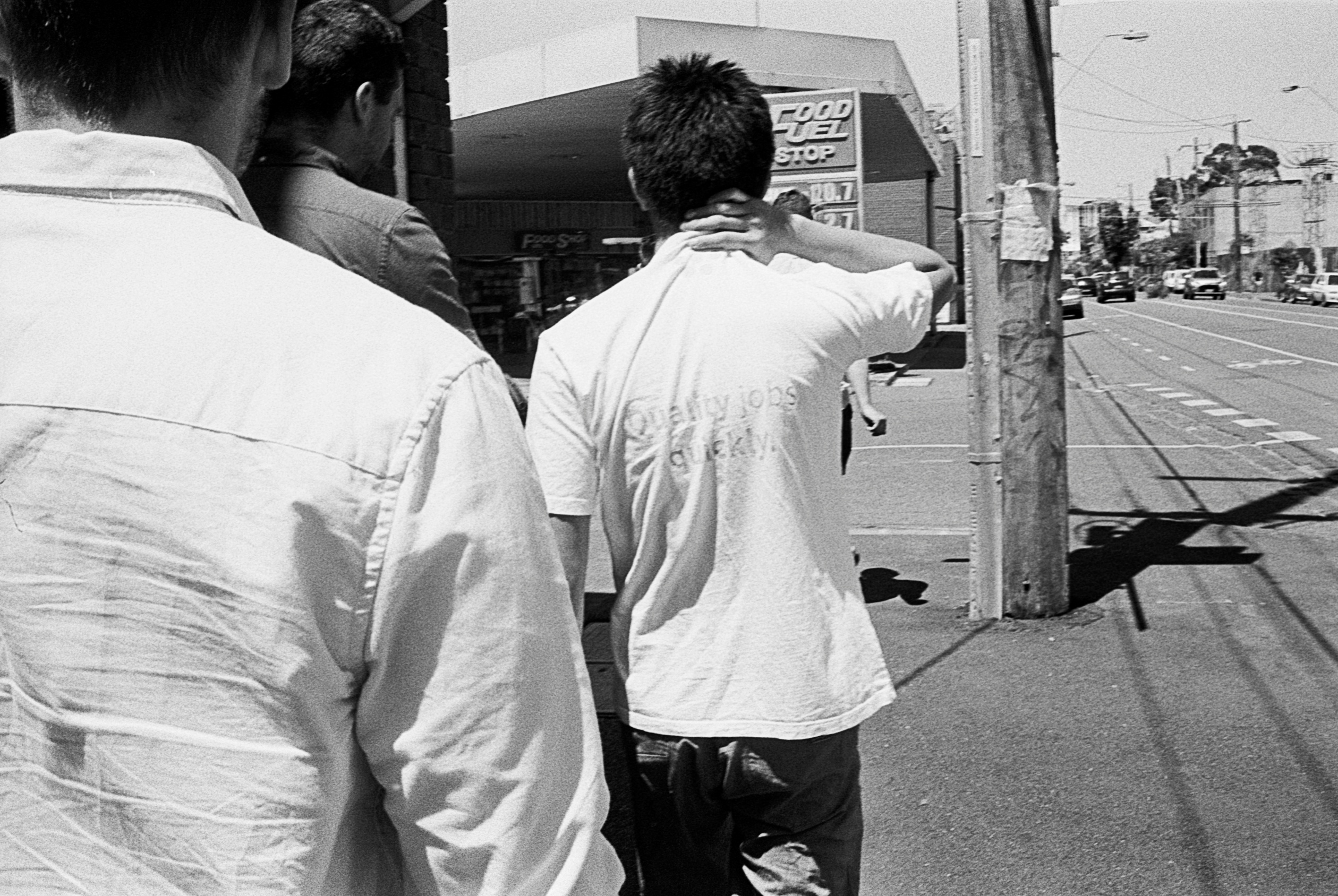 A film picture of the Weploy team walking on the streets 