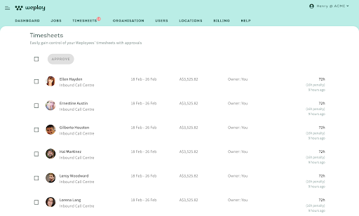 Timesheets