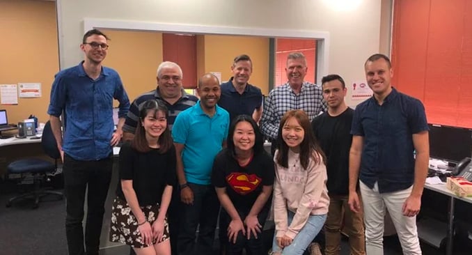 Group photo with Weployee Poh at her Job assignment