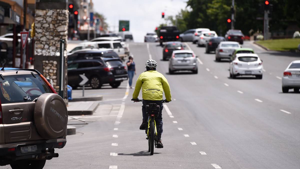 Cyclist on the road